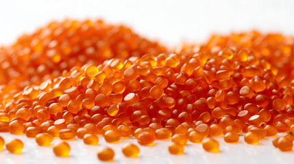 Orange Plastic Pellets Granules Granulate, Colorful Thermoplastic Polymer Raw Material for Injection Molding, Extrusion, PVC, HDPE, Polypropylene, Polystyrene, Polycarbonate – Industrial Dye Resin Mas