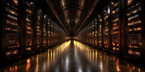 Fototapeta premium Cybersecurity risk management strategies for data centers ensuring safety in technology environments