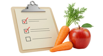 Isolated Healthy Food Checklist