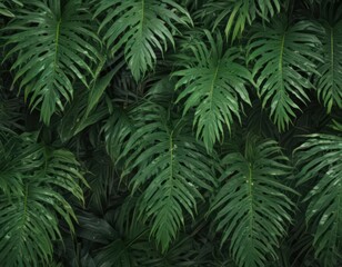 Intricate palm leaf veins, vibrant green hues, tropical texture, palm leaf,  bright,  plant