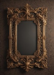 Intricate vintage frames, damask backdrop  Ornate, textured design ,  pattern,  background,  illustration