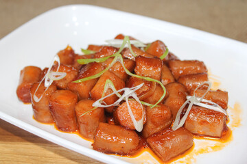 Close up photo of delicious stir fry dish