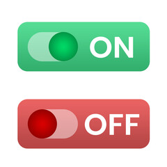on and off buttons element set design green red button design png file transparent background