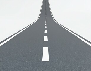 Straight Road Stretching Into the Distance Under Clear Sky