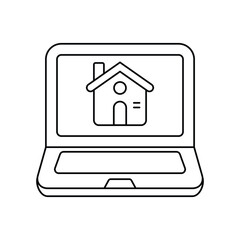 presentation lineal icon with white background vector stock illustration