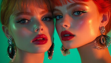 Obraz premium Two women with red hair