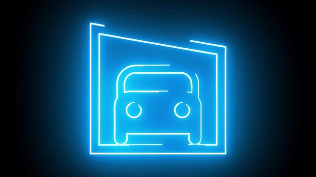   Home icon neon animation