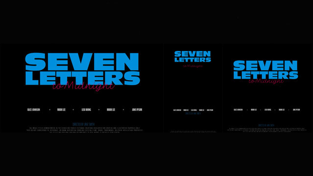 Cinematic Film Title Card, Movie Poster Typography Overlay 21 | Fully Modular Editable Layouts & Easy Text Animator Control to Create Custom Text Animations Without KeyFrames 