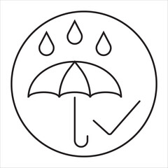 umbrella icon in line style