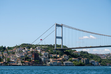 Stunning View of Fatih Sultan Mehmet Bridge from the Bosphorus