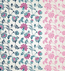 wedding card design, traditional paisley floral pattern , royal India	