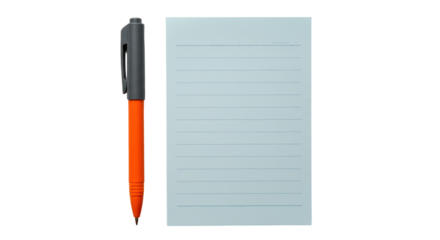 Isolated Note Pad with Pen