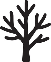 Fototapeta premium Tree silhouettes black and white