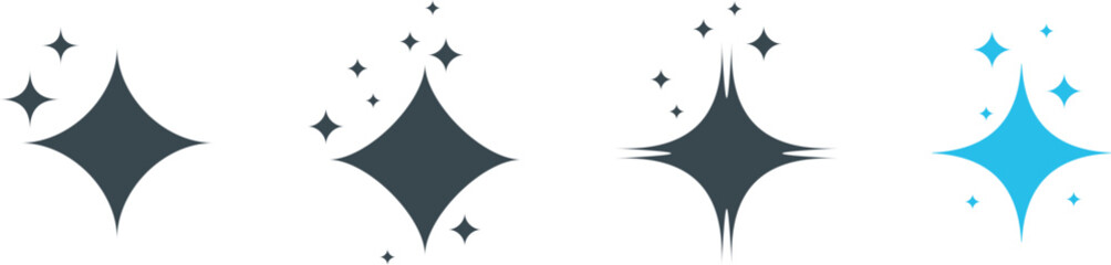 Clean star icon flat cartoon illustration object on white background.