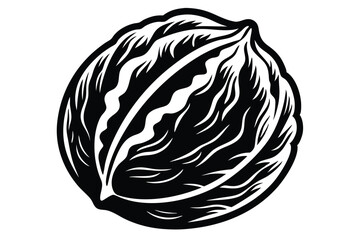 Singular walnut presents its distinct white textured interior against bold monochrome lines and shapes