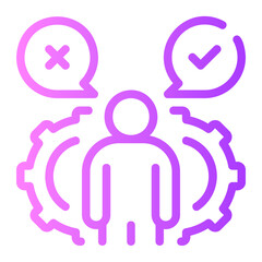 decision making gradient icon