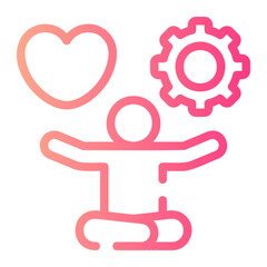 stress management gradient icon
