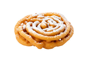 Delicious Funnel Cake Image isolated on white background