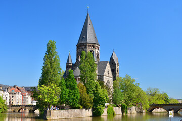 Fototapeta premium Metz, France. Protestant Church 