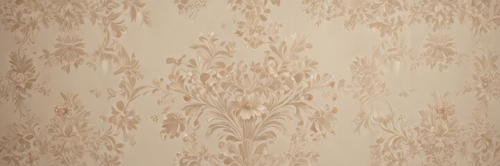 Subtle beige damask with delicate floral details, ideal for backgrounds , decor, beige pattern