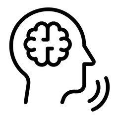 public speaking line icon