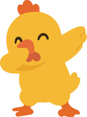 Cute dabbing chicken cool cartoon animal