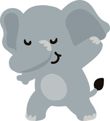 Cute dabbing elephant cool cartoon animal