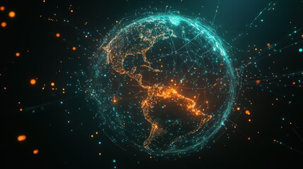 Obraz premium Global network (1)