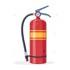 fire extinguisher isolated clipart cartoon Illustration drawing