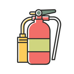 fire extinguisher isolated clipart cartoon Illustration drawing