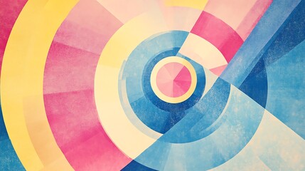 Obraz premium Abstract Circular Pastel Design.