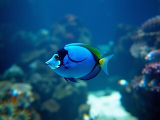 Fototapeta premium Exotic Fish, Slow Motion, Ocean Serenity