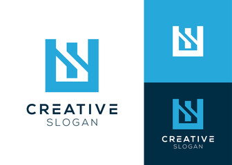 Obraz premium Abstract initials SW modern logo design