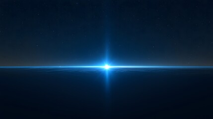 Minimalist representation of a single star in the night sky