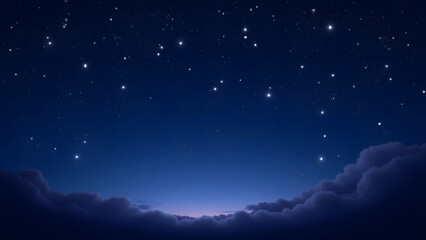 Fototapeta premium Midnight Reverie A Canvas of Starlight