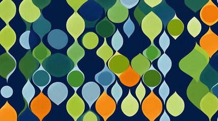 Abstract teardrop pattern design.