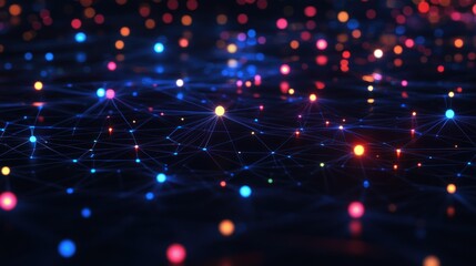 Network of glowing points