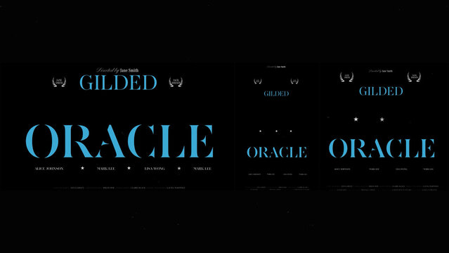 Cinematic Film Title Card, Movie Poster Typography Overlay 49 | Fully Modular Editable Layouts & Easy Text Animator Control to Create Custom Text Animations Without KeyFrames 