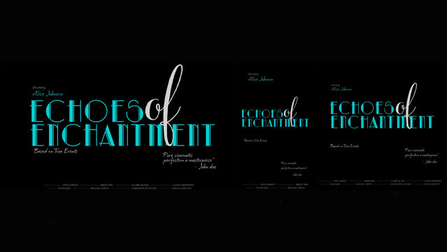 Cinematic Film Title Card, Movie Poster Typography Overlay 46 | Fully Modular Editable Layouts & Easy Text Animator Control to Create Custom Text Animations Without KeyFrames 