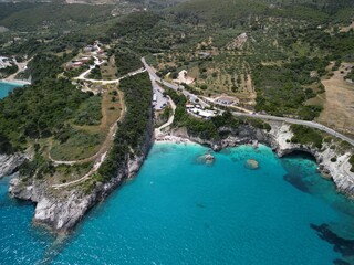 Plaża siarkowa Xigia - Zakynthos -Grecja - zdjęcia zrobione dronem © Konrad