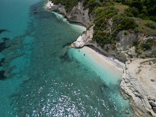 Plaża siarkowa Xigia - Zakynthos -Grecja - zdjęcia zrobione dronem © Konrad