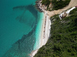 Plaża siarkowa Xigia - Zakynthos -Grecja - zdjęcia zrobione dronem © Konrad