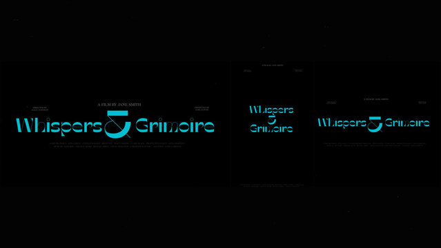 Cinematic Film Title Card, Movie Poster Typography Overlay 40 | Fully Modular Editable Layouts & Easy Text Animator Control to Create Custom Text Animations Without KeyFrames 