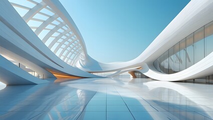 Fototapeta premium Modern Architectural Design: Fluid Spaces