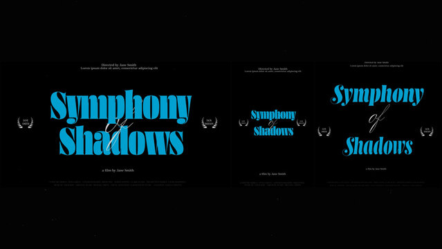 Cinematic Film Title Card, Movie Poster Typography Overlay 35 | Fully Modular Editable Layouts & Easy Text Animator Control to Create Custom Text Animations Without KeyFrames 