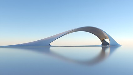 Abstract Architectural Bridge Reflection