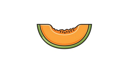 Obraz premium Cantaloupe Slice Illustration