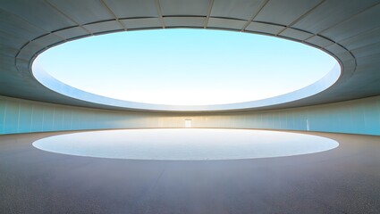 Obraz premium Circular Skylight in Modern Interior