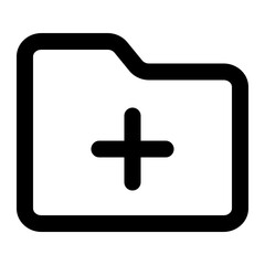 Fototapeta premium add folder icon for illustration
