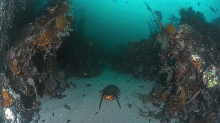 Fototapeta premium Submerged passage through kelp forest.